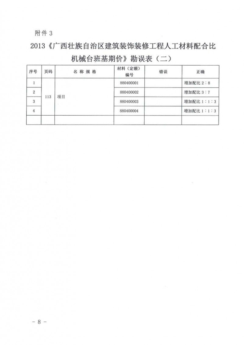 2013装饰装修定额勘误的通知0007